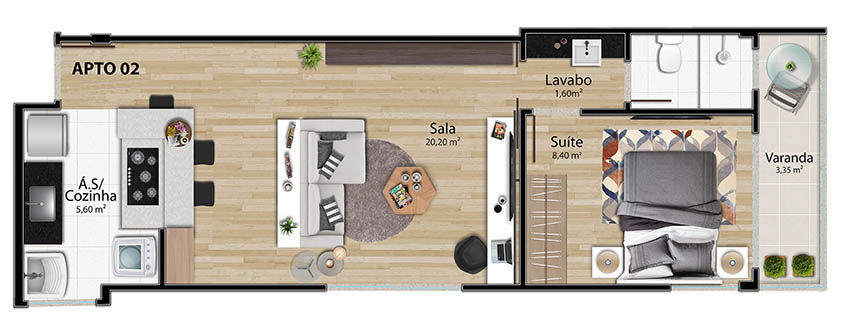 Apartamento à venda com 1 quarto, 45m² - Foto 10