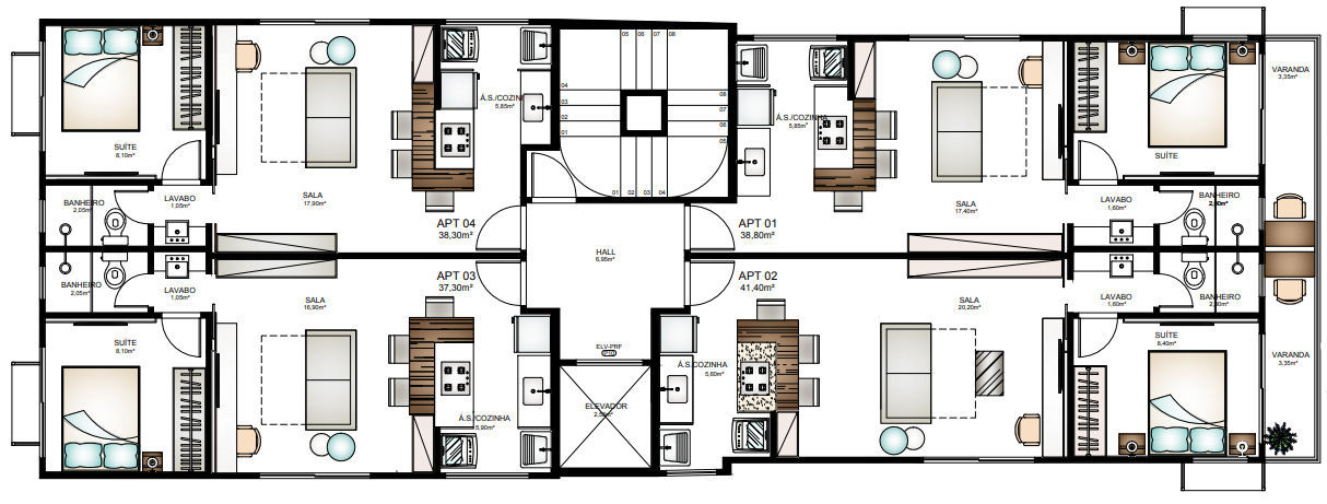 Apartamento à venda com 1 quarto, 45m² - Foto 11