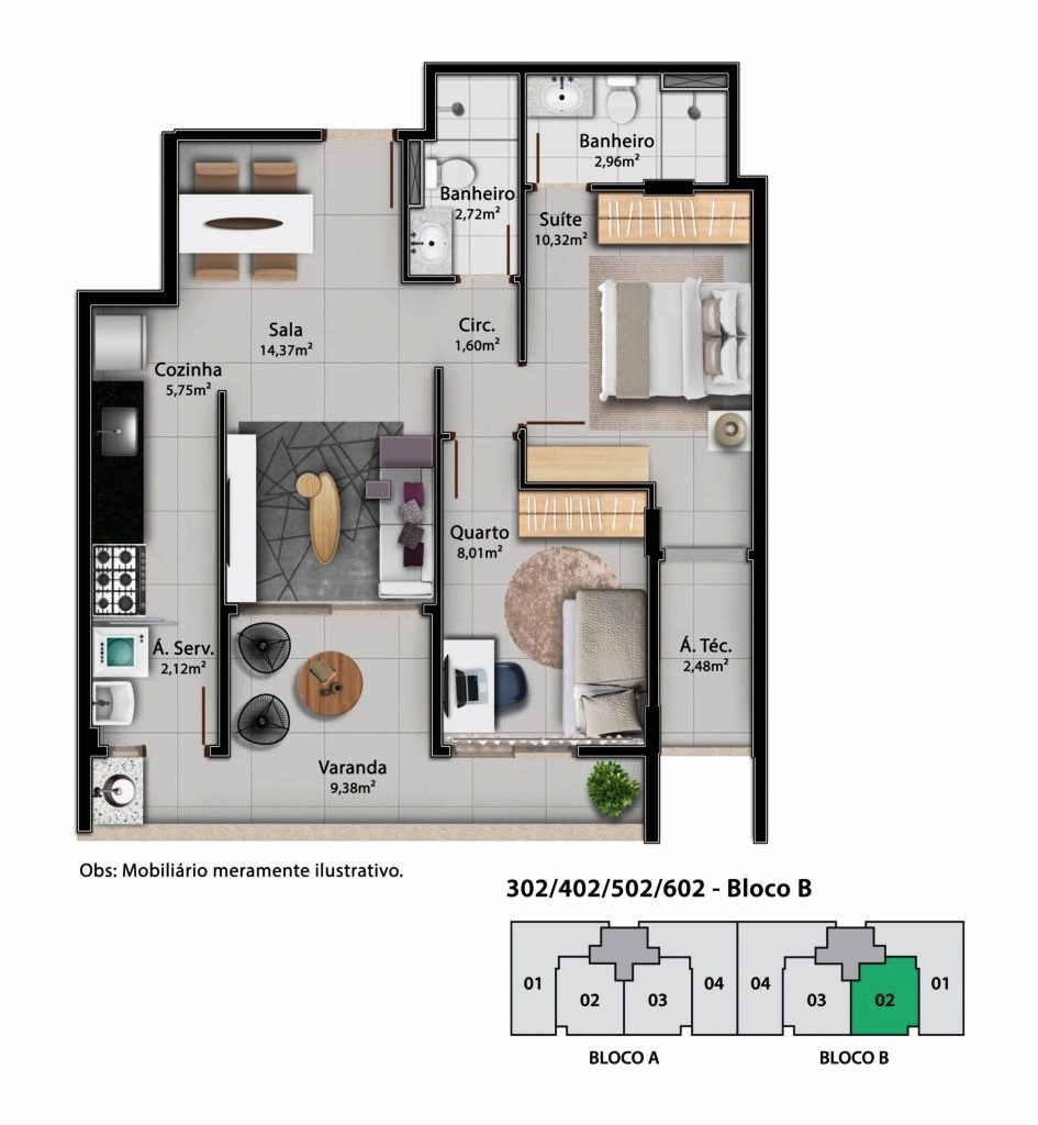 Apartamento à venda com 2 quartos, 68m² - Foto 22