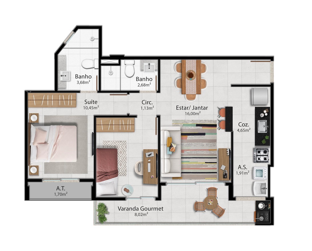 Apartamento à venda com 2 quartos, 66m² - Foto 20