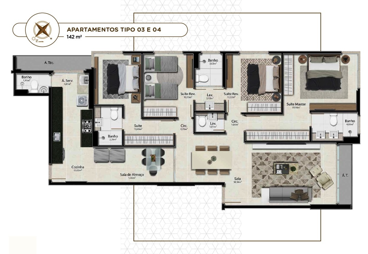 Apartamento à venda com 4 quartos, 142m² - Foto 24