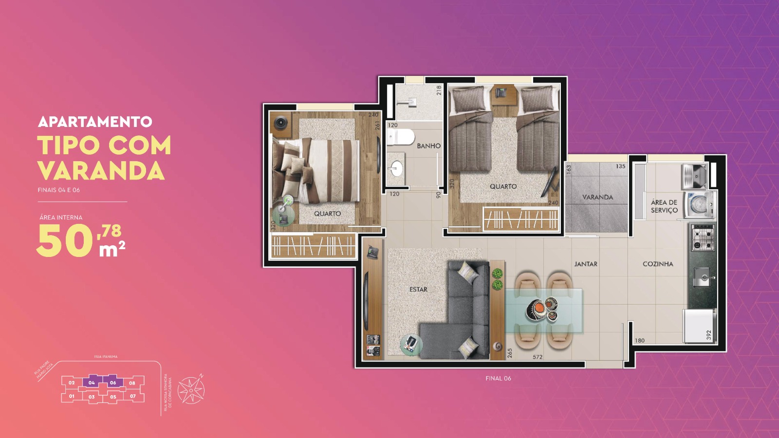 Apartamento à venda com 2 quartos, 60m² - Foto 9