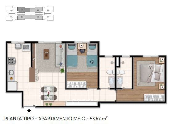 Apartamento à venda com 2 quartos, 64m² - Foto 10