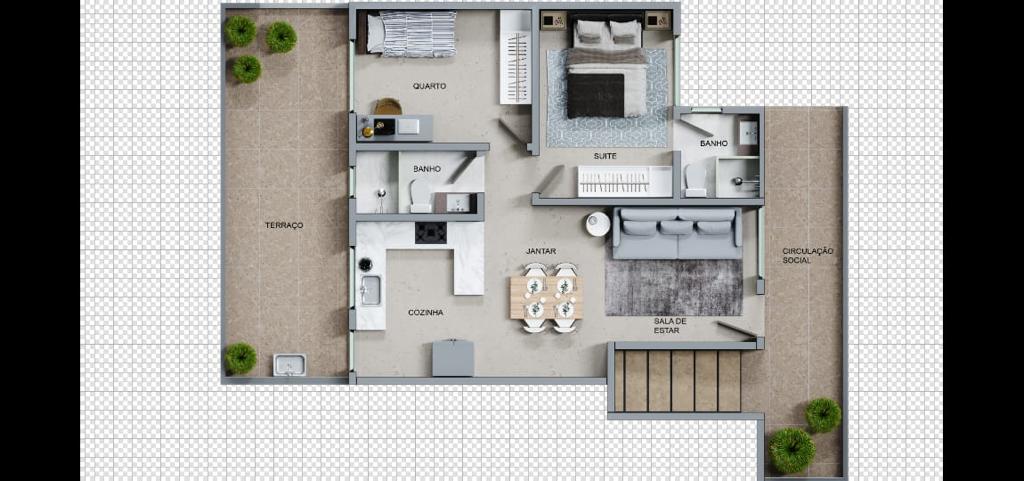 Apartamento à venda com 2 quartos, 75m² - Foto 2