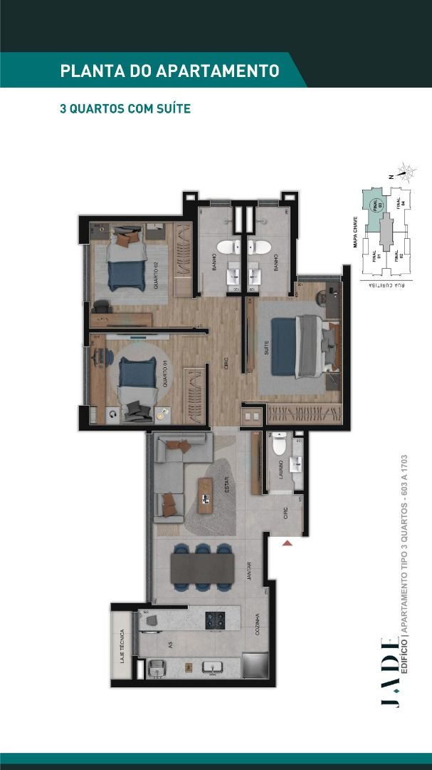 Apartamento à venda com 3 quartos, 77m² - Foto 17