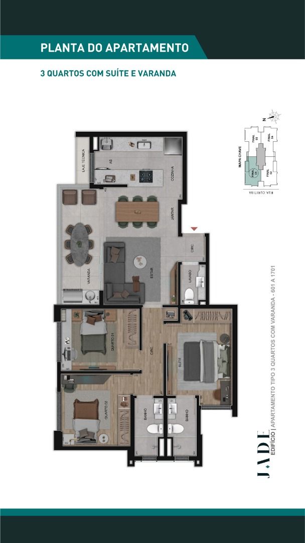 Apartamento à venda com 3 quartos, 77m² - Foto 14