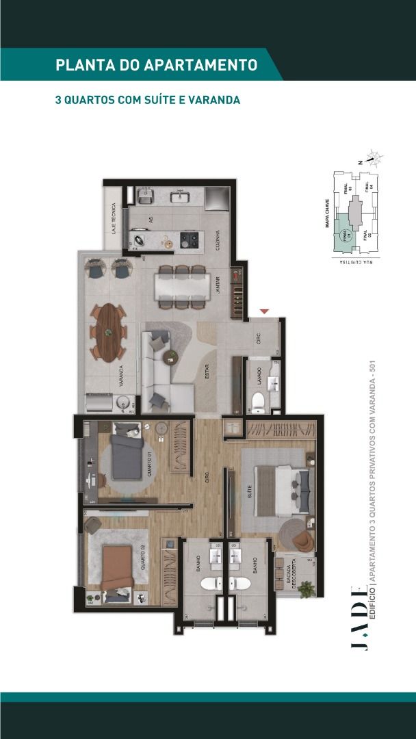 Apartamento à venda com 3 quartos, 77m² - Foto 16