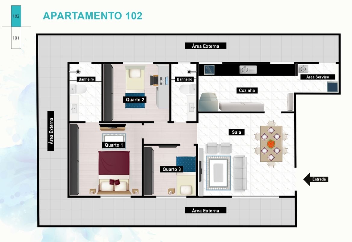 Apartamento à venda com 3 quartos, 79m² - Foto 4