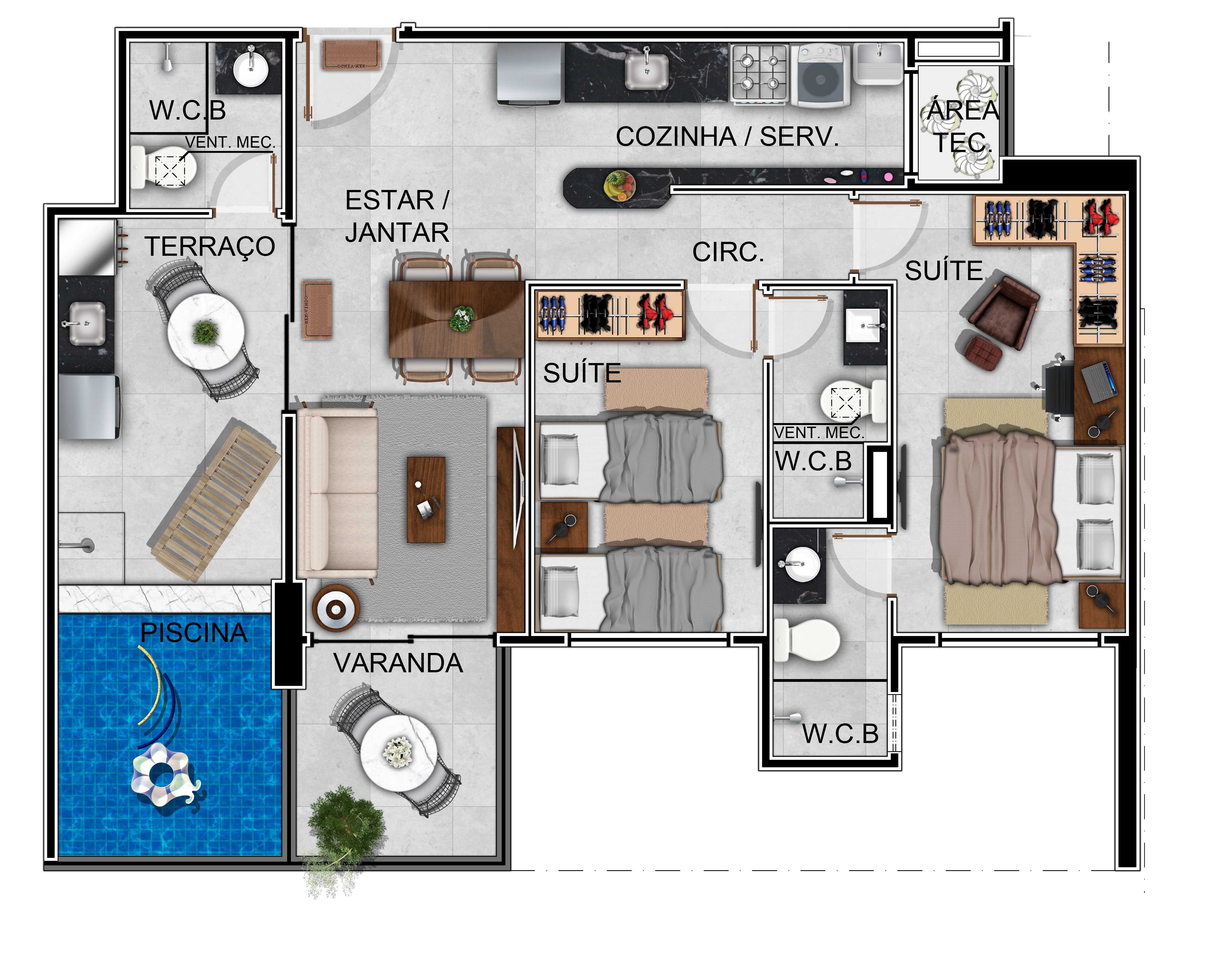 Cobertura à venda com 2 quartos, 84m² - Foto 3