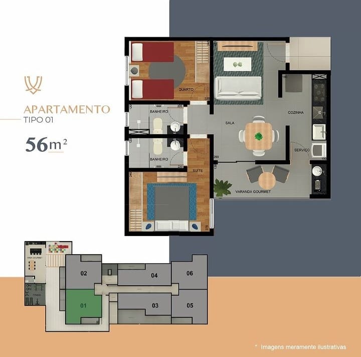 Apartamento à venda com 2 quartos, 16m² - Foto 3