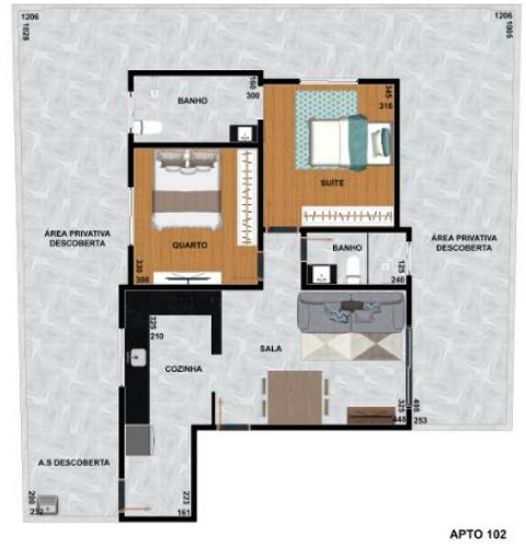 Apartamento à venda com 2 quartos, 66m² - Foto 2