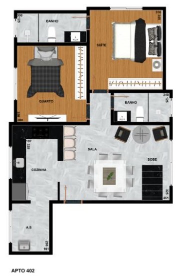 Apartamento à venda com 2 quartos, 65m² - Foto 2