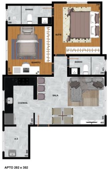 Apartamento à venda com 2 quartos, 65m² - Foto 3