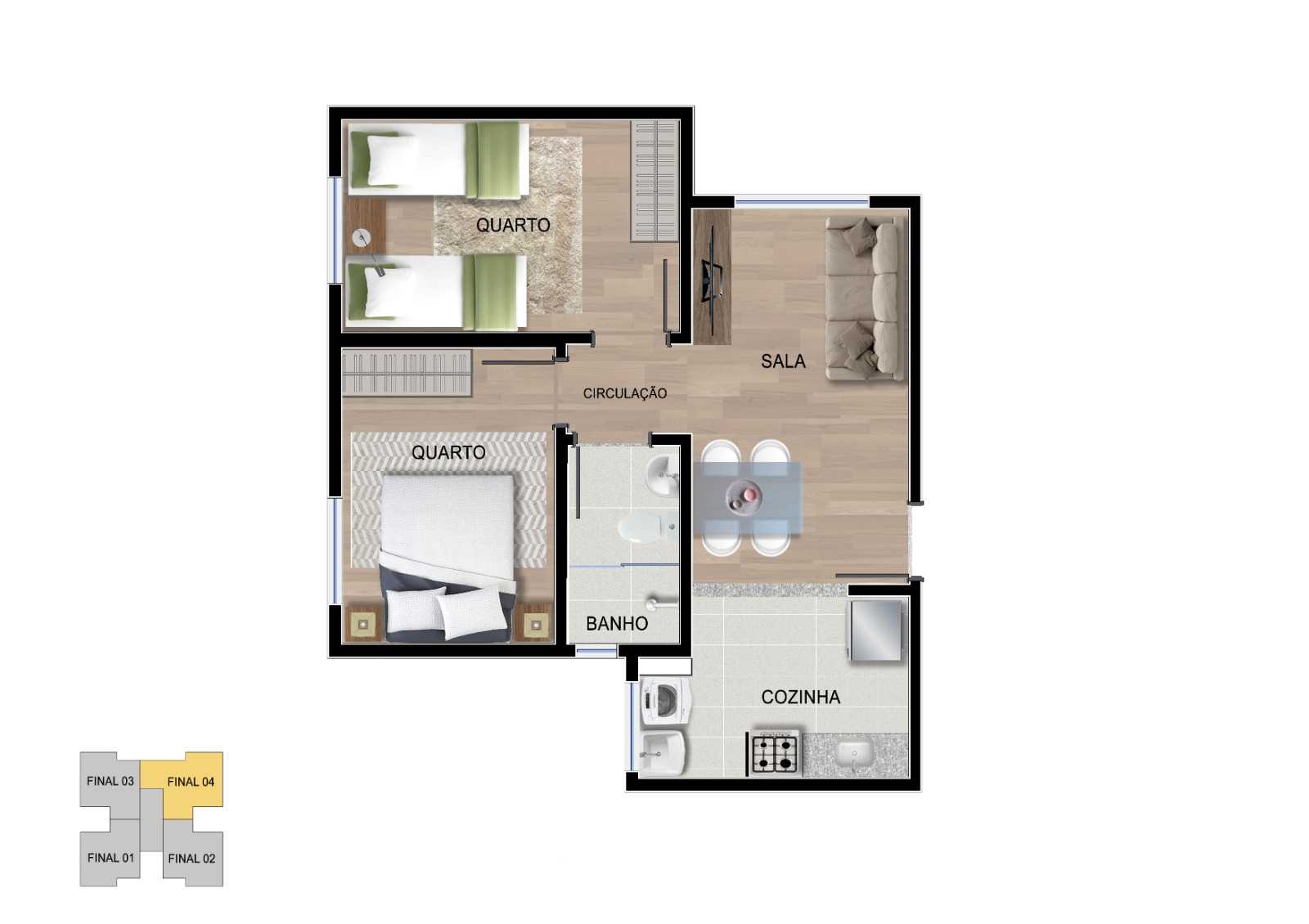 Apartamento à venda com 2 quartos, 45m² - Foto 8