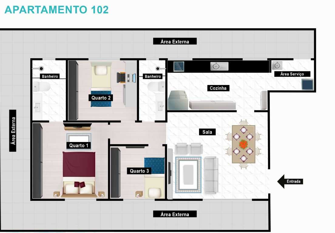 Apartamento à venda com 3 quartos, 136m² - Foto 8