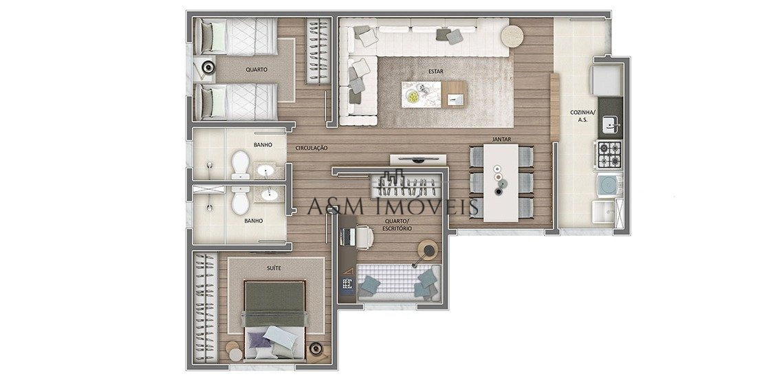 Apartamento à venda com 3 quartos, 67m² - Foto 6