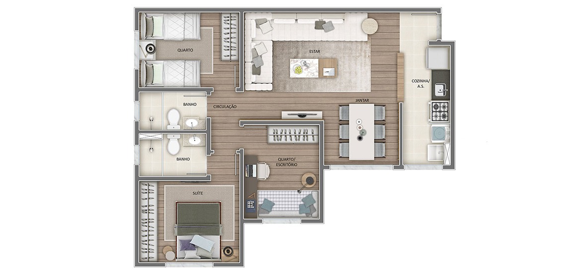 Apartamento à venda com 3 quartos, 67m² - Foto 5