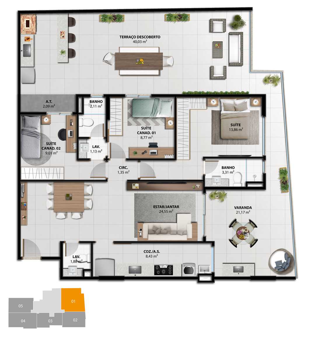 Apartamento à venda com 3 quartos, 101m² - Foto 16