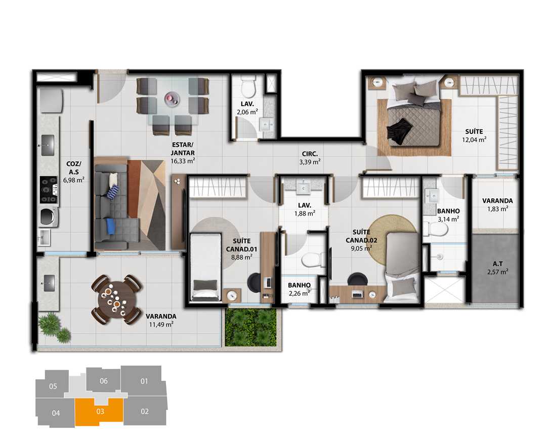 Apartamento à venda com 3 quartos, 101m² - Foto 11