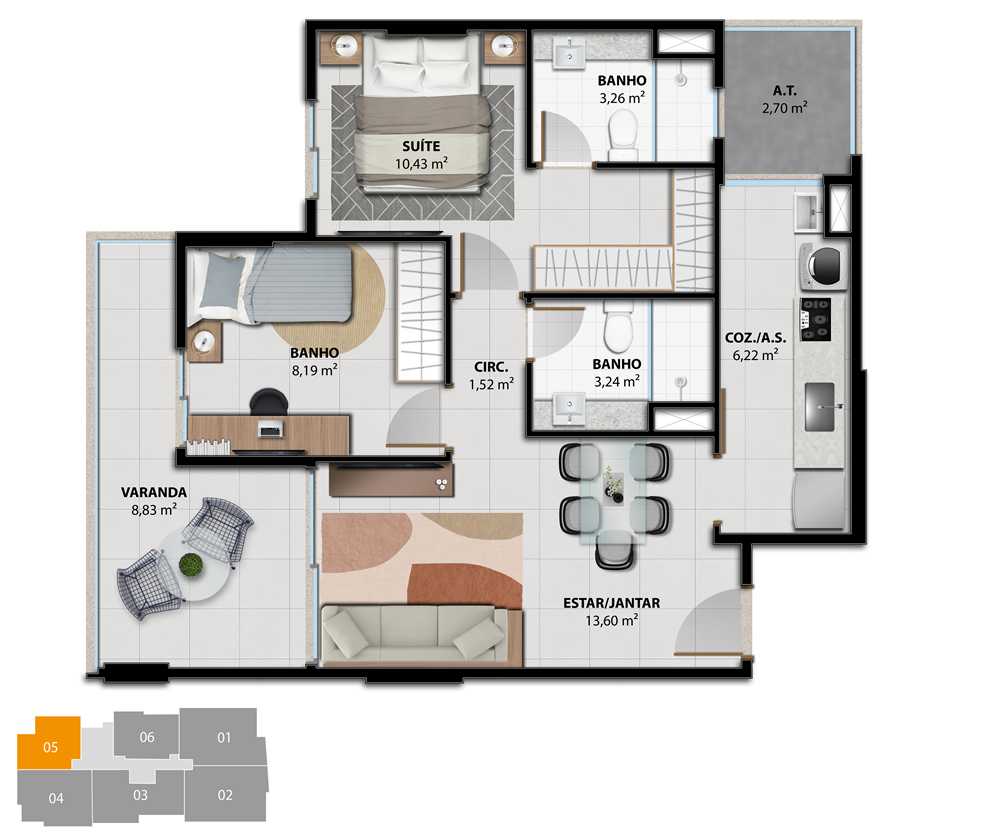 Apartamento à venda com 3 quartos, 101m² - Foto 13