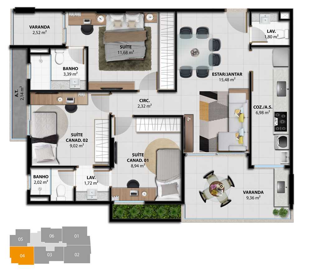 Apartamento à venda com 3 quartos, 101m² - Foto 12