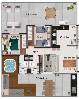 Apartamento à venda com 2 quartos, 113m² - Foto 2