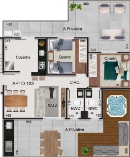 Apartamento à venda com 2 quartos, 105m² - Foto 3