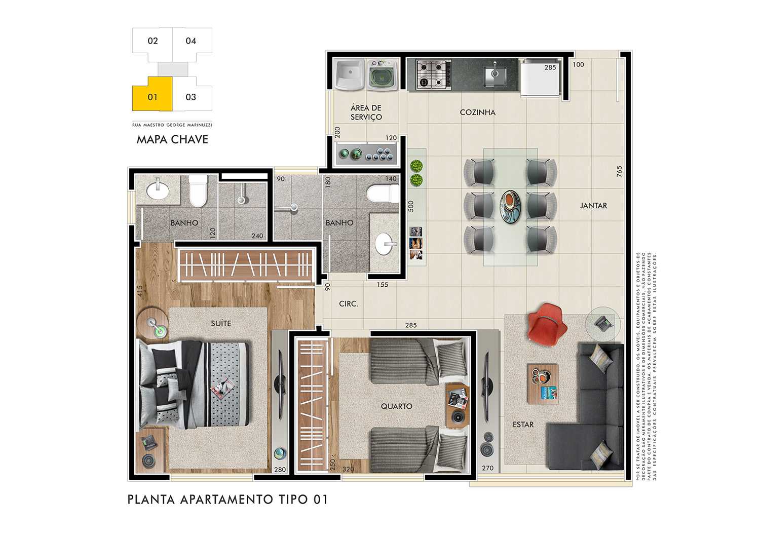 Apartamento à venda com 2 quartos, 65m² - Foto 3