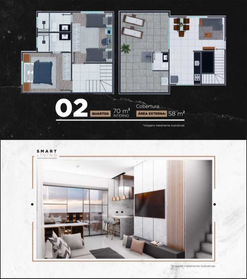 Cobertura à venda com 2 quartos, 60m² - Foto 2