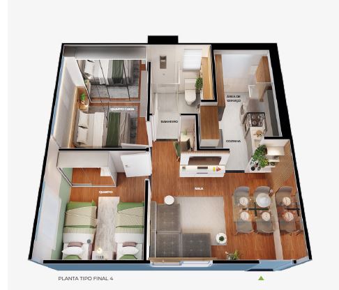 Apartamento à venda com 2 quartos, 45m² - Foto 7