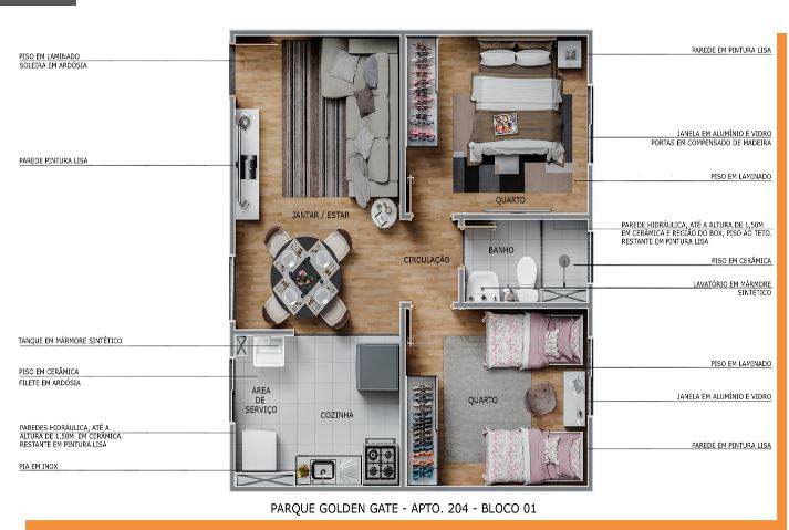 Apartamento à venda com 2 quartos, 42m² - Foto 4