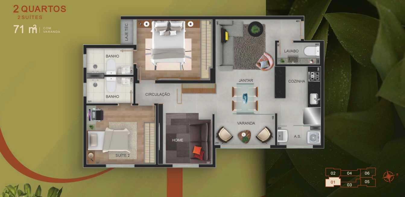 Casa, 1 quarto, 71 m² - Foto 2