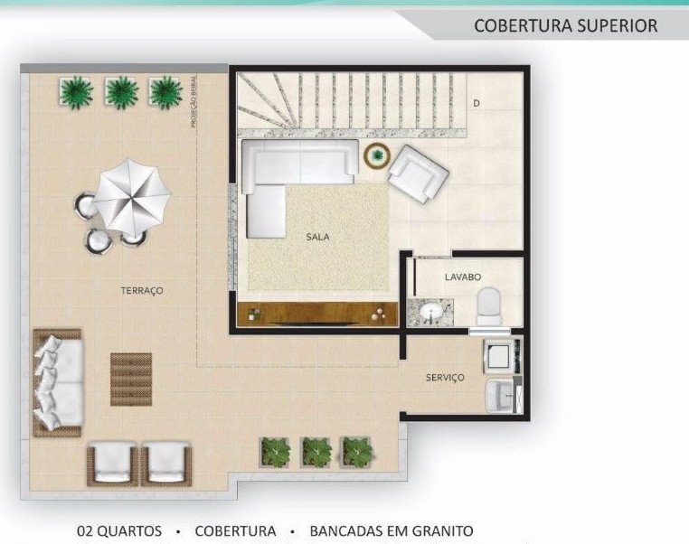 Cobertura à venda com 2 quartos, 108m² - Foto 2