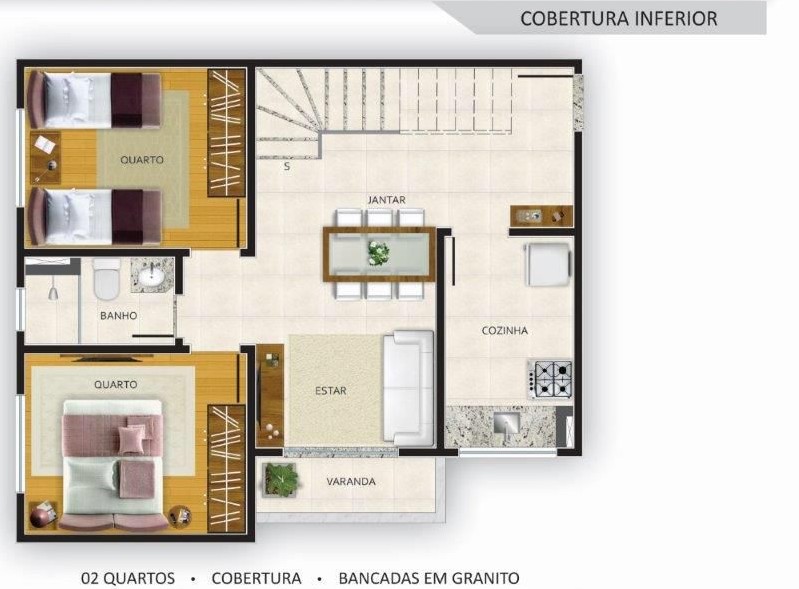 Cobertura à venda com 2 quartos, 108m² - Foto 1