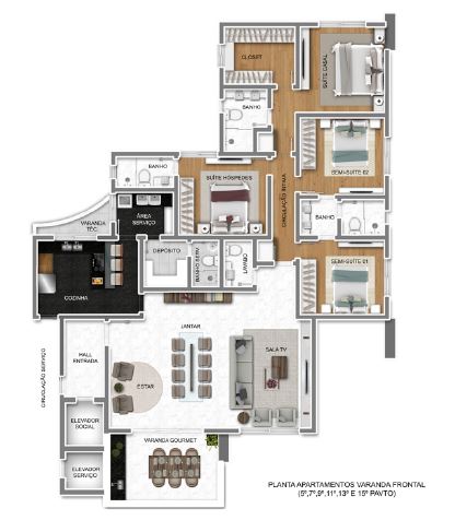 Apartamento à venda com 4 quartos, 180m² - Foto 15