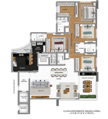 Apartamento à venda com 4 quartos, 180m² - Foto 16