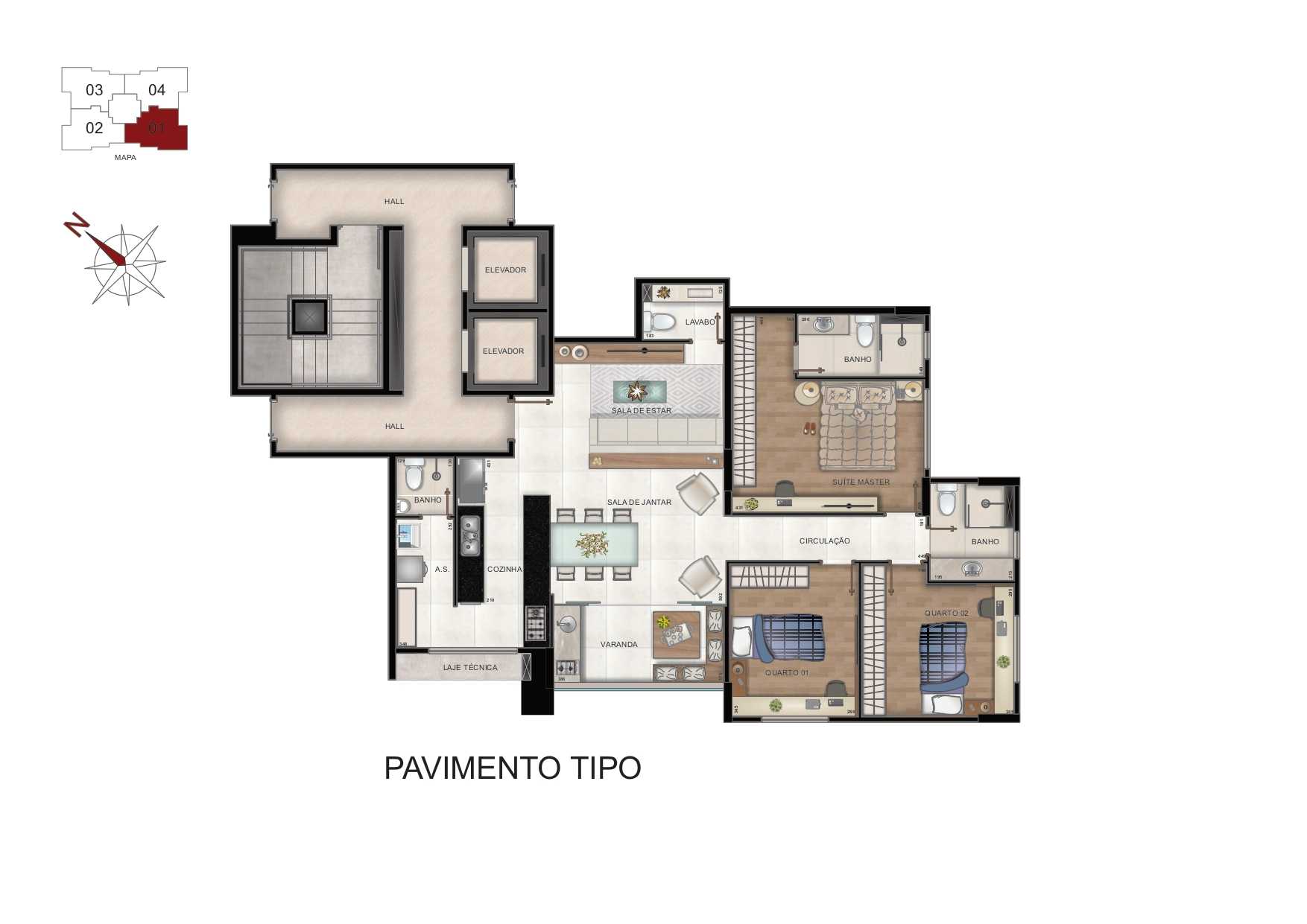 Apartamento à venda com 3 quartos, 107m² - Foto 8