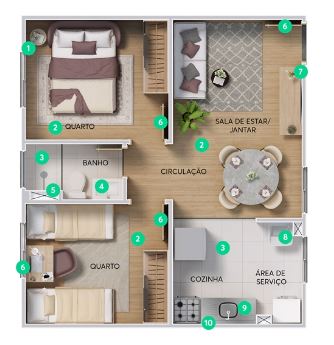 Apartamento à venda com 2 quartos, 42m² - Foto 4