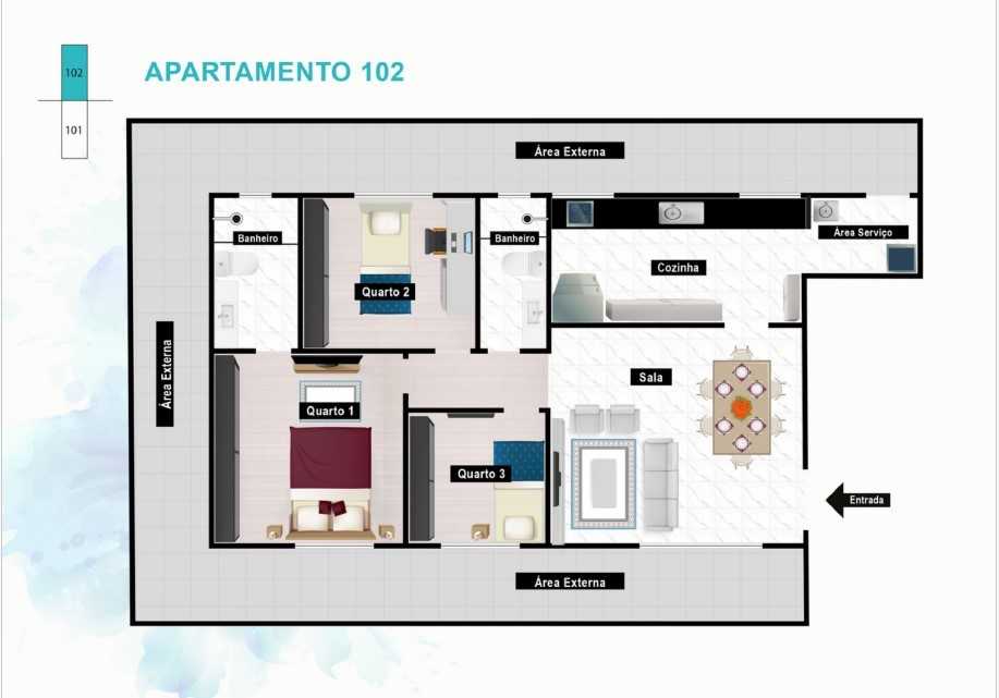 Apartamento à venda com 2 quartos, 56m² - Foto 9