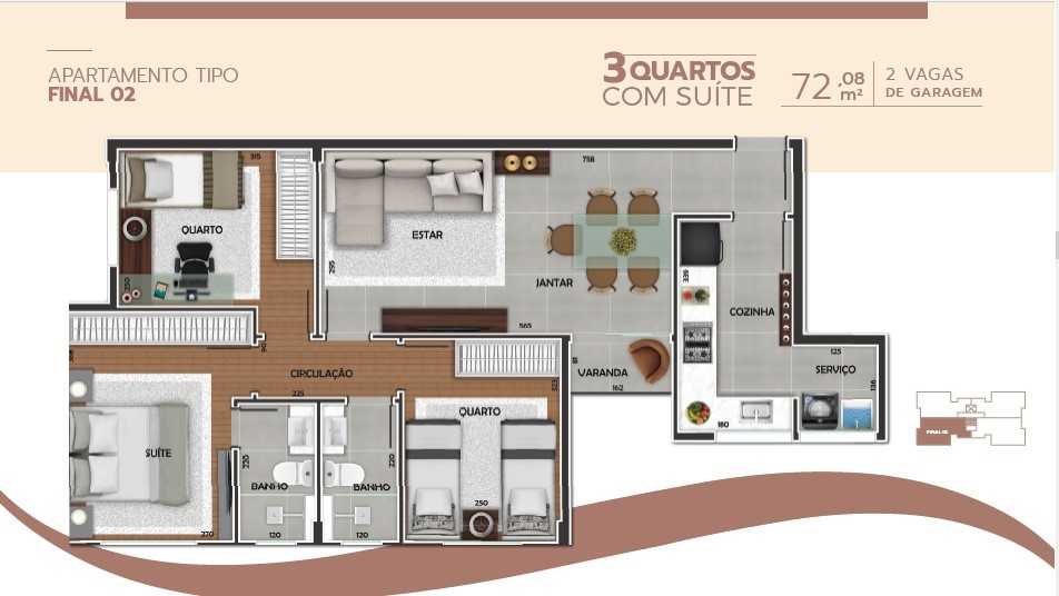 Apartamento à venda com 3 quartos, 72m² - Foto 9