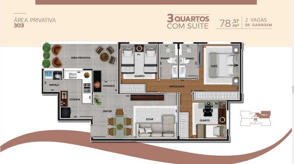 Apartamento à venda com 3 quartos, 68m² - Foto 12