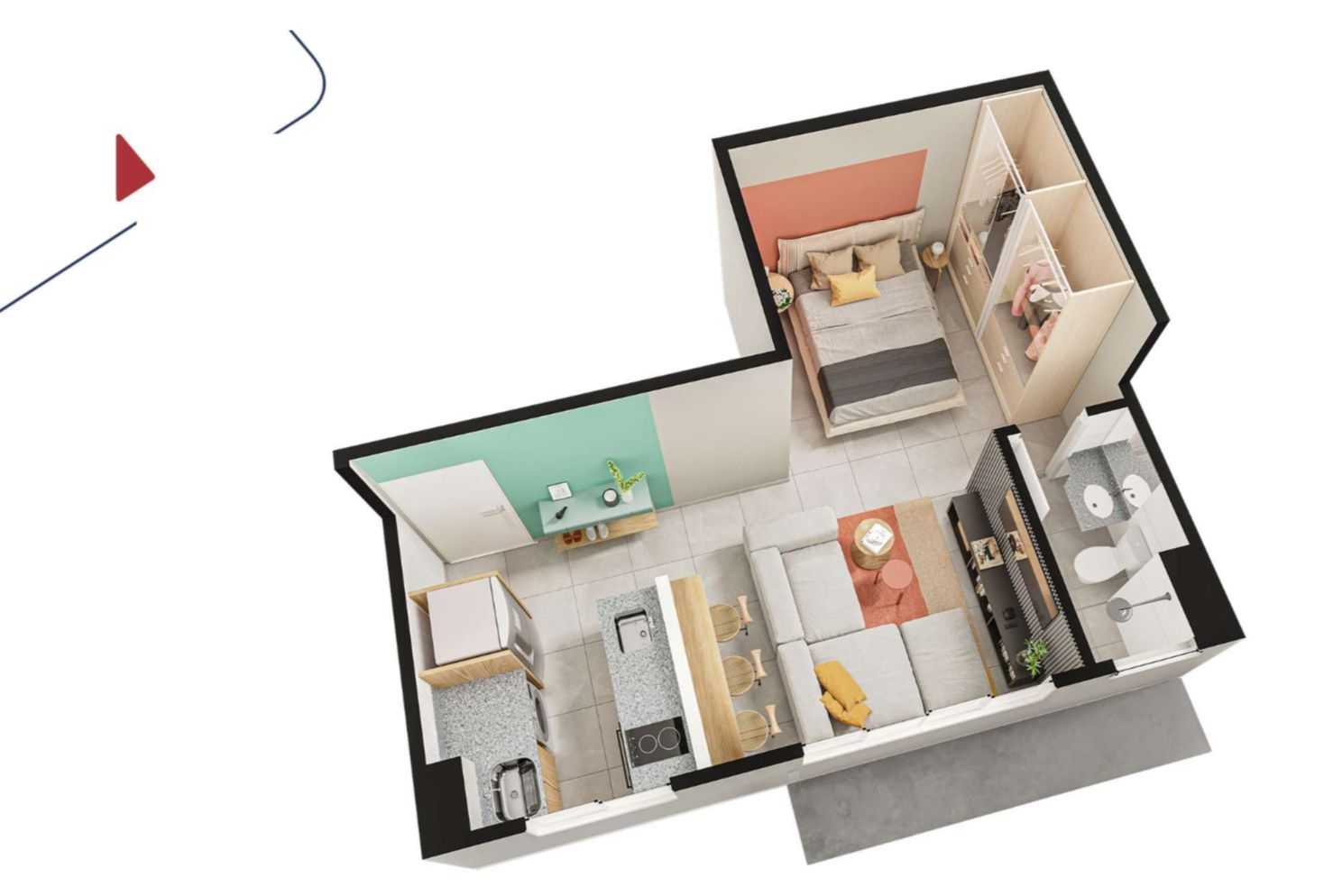 Apartamento à venda com 1 quarto, 51m² - Foto 5