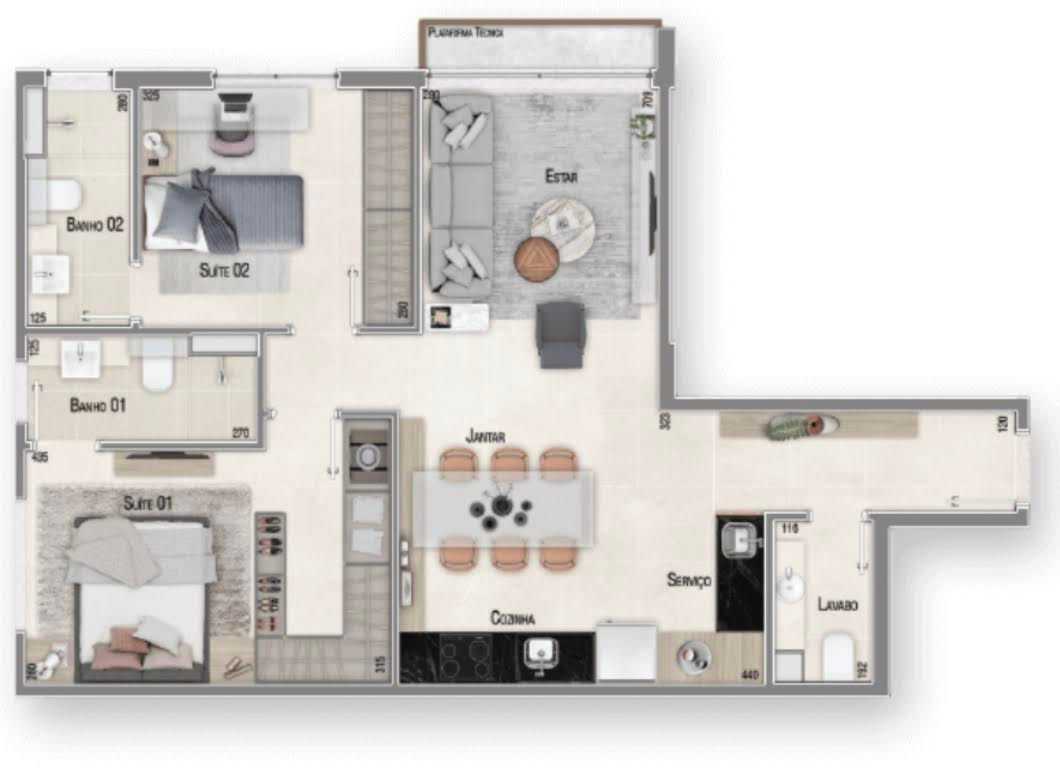 Apartamento à venda com 2 quartos, 68m² - Foto 11