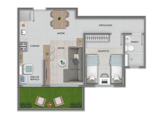 Apartamento à venda com 2 quartos, 40m² - Foto 15