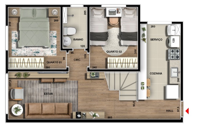 Apartamento à venda com 2 quartos, 55m² - Foto 19