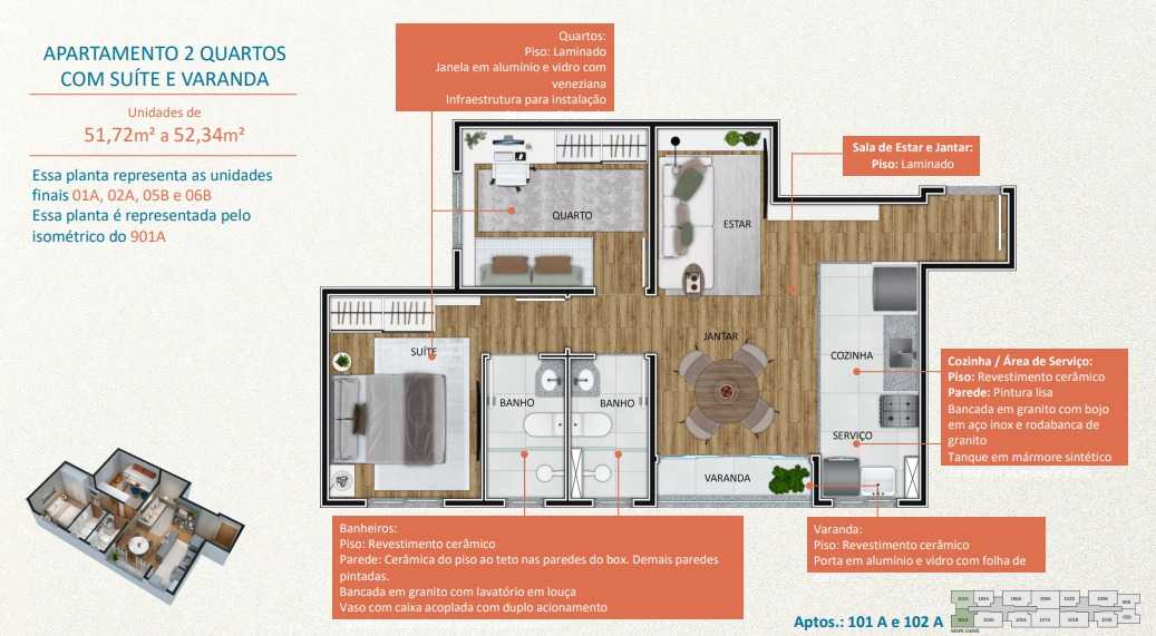 Apartamento à venda com 2 quartos, 52m² - Foto 12