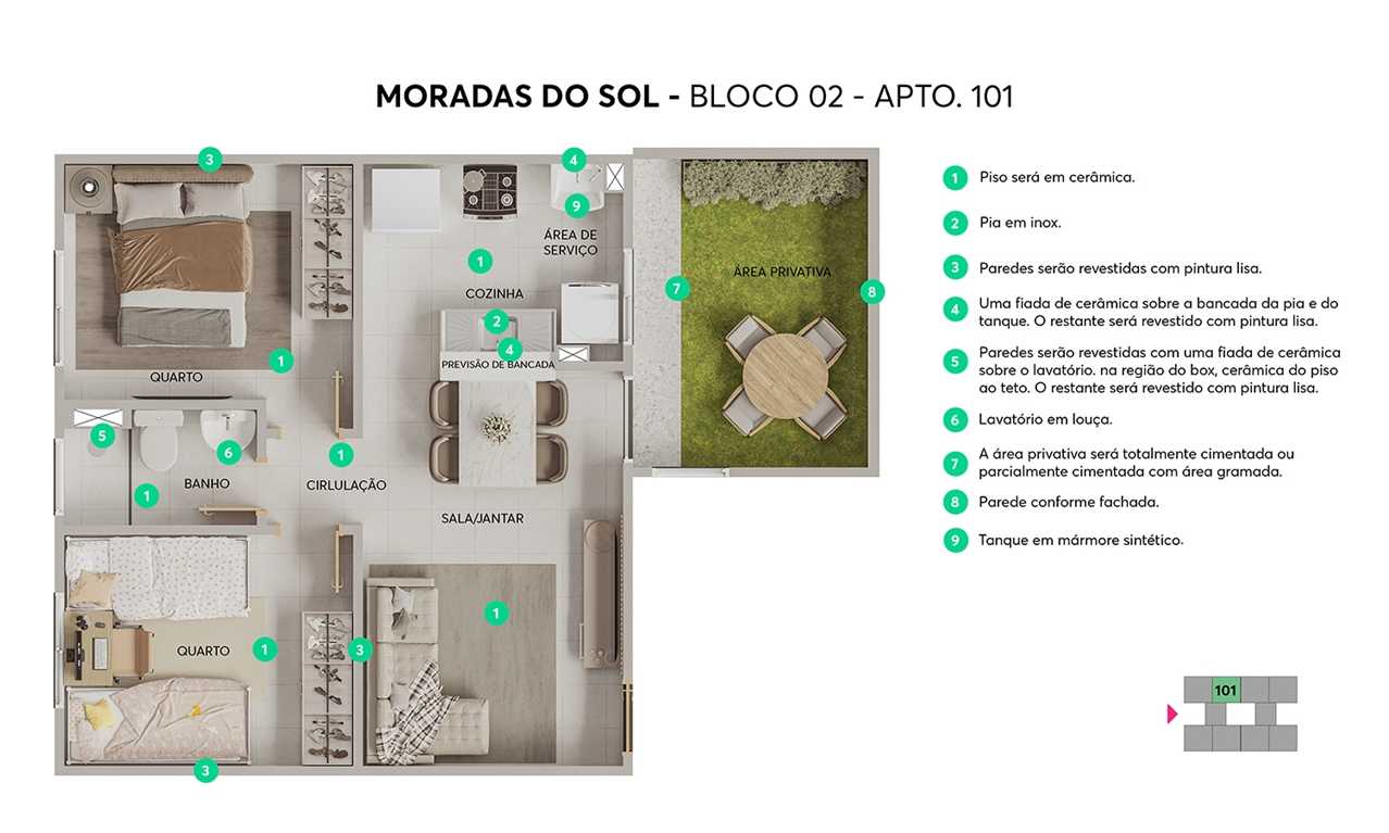 Apartamento à venda com 2 quartos, 38m² - Foto 6