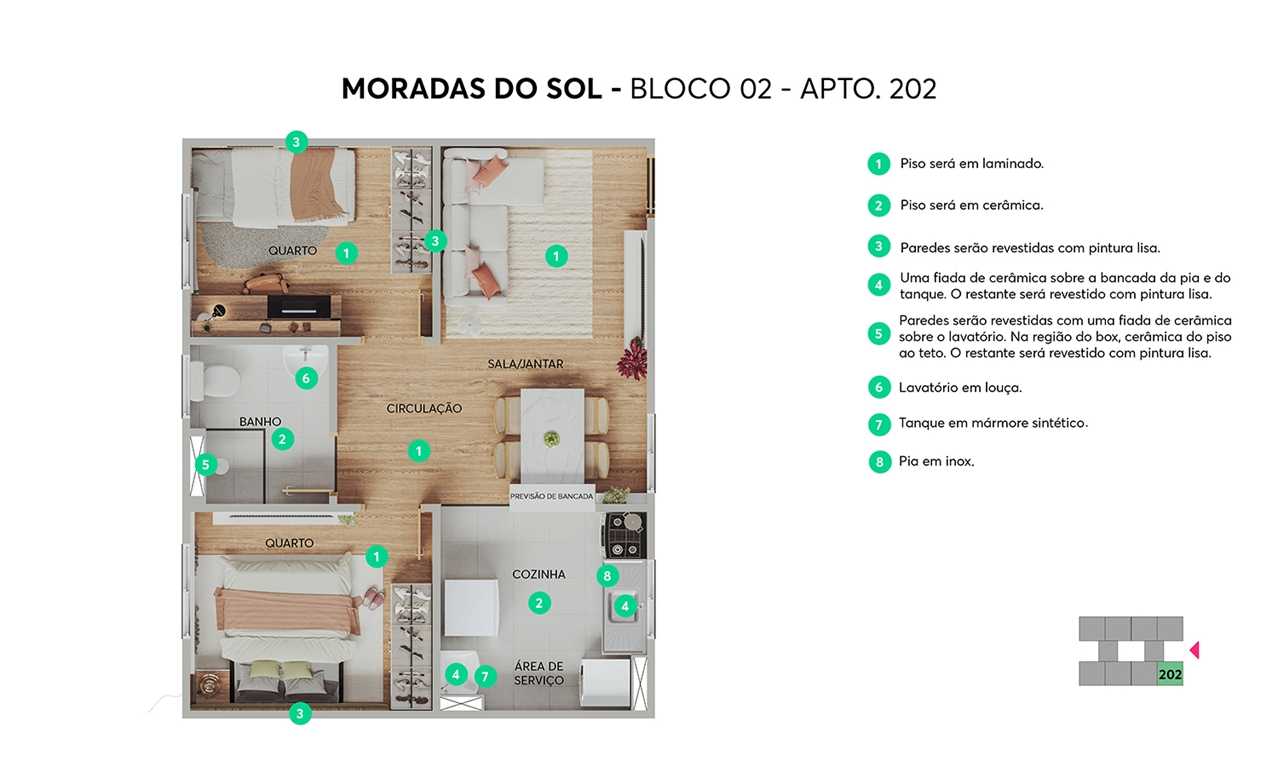 Apartamento à venda com 2 quartos, 38m² - Foto 7