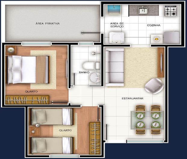 Apartamento à venda com 2 quartos, 51m² - Foto 1