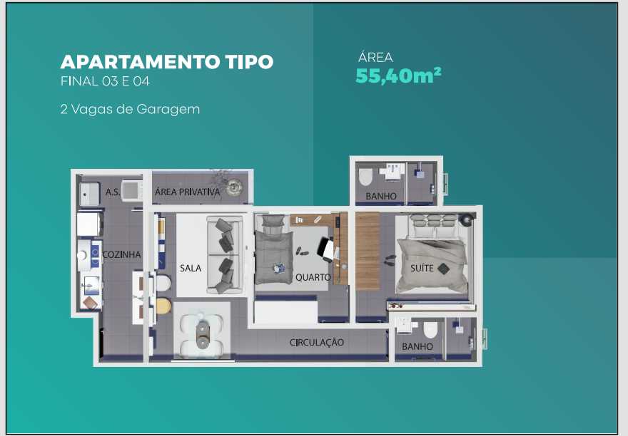 Apartamento à venda com 2 quartos, 55m² - Foto 12